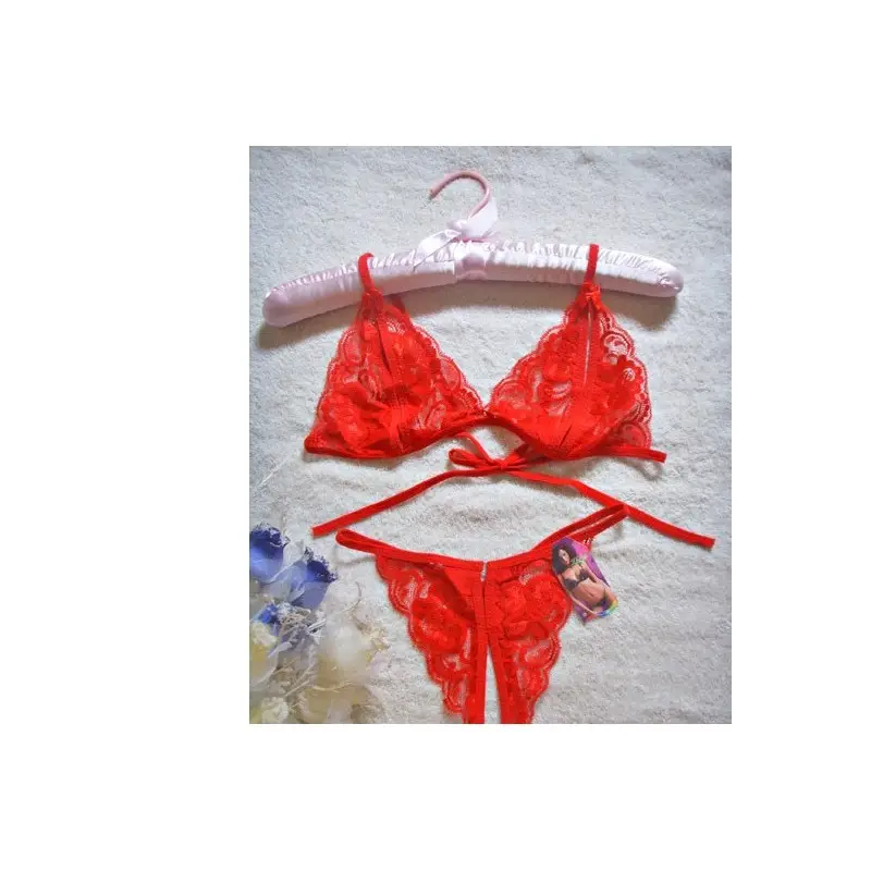 Conjunto Erótico en Encaje con Abertura y Moños Sensuales para Mujer 5 Conjunto erotico