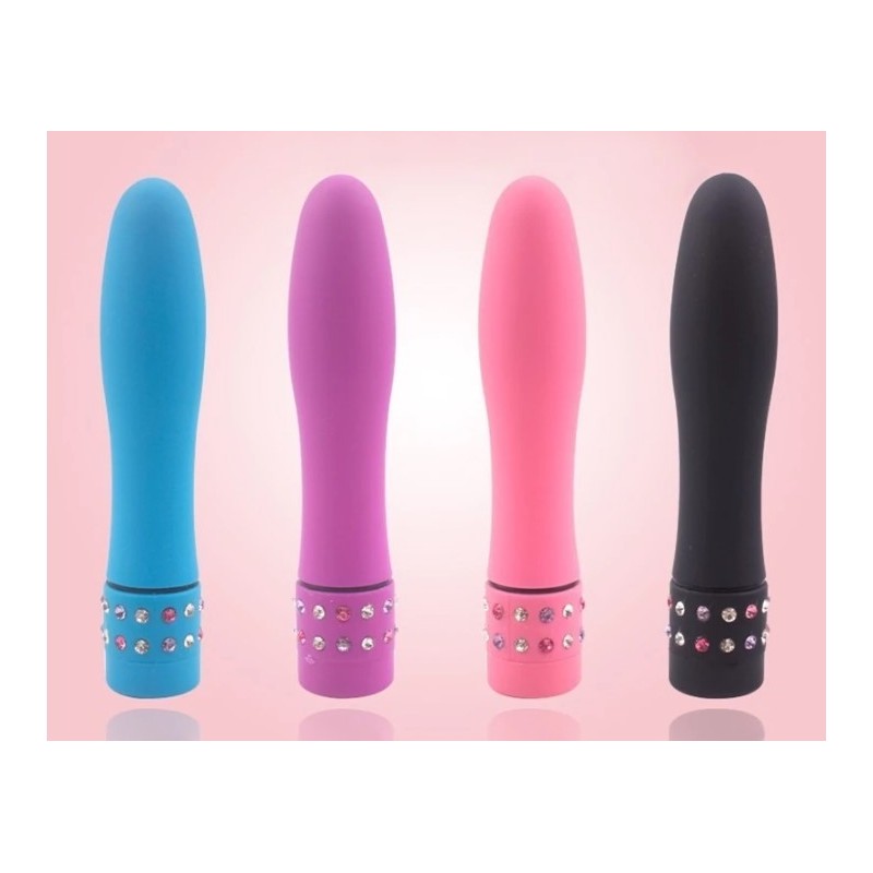 Vibrador cuatro Pulgadas Con Hermosas Chispitas De Diamante