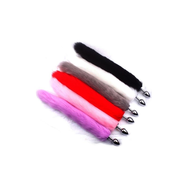 Plug anal metalico con cola de zorro 50 cm