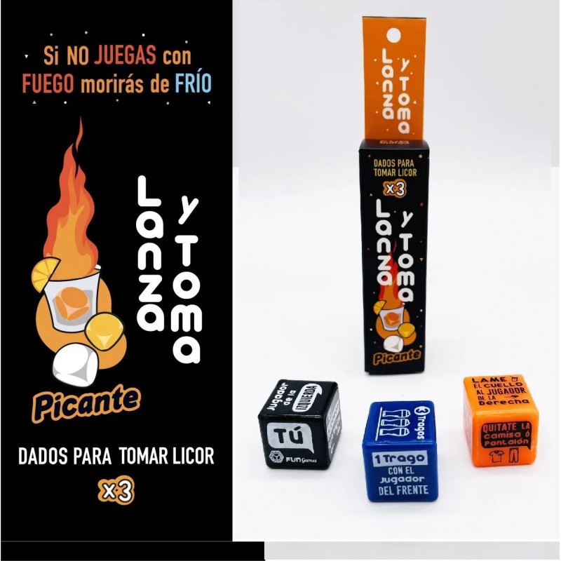 Juego De Dados Lanza Y Toma Picante