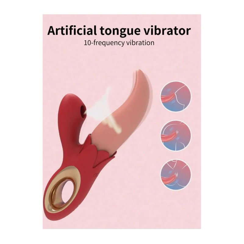 Vibrador Carlo Succionador Lamedor