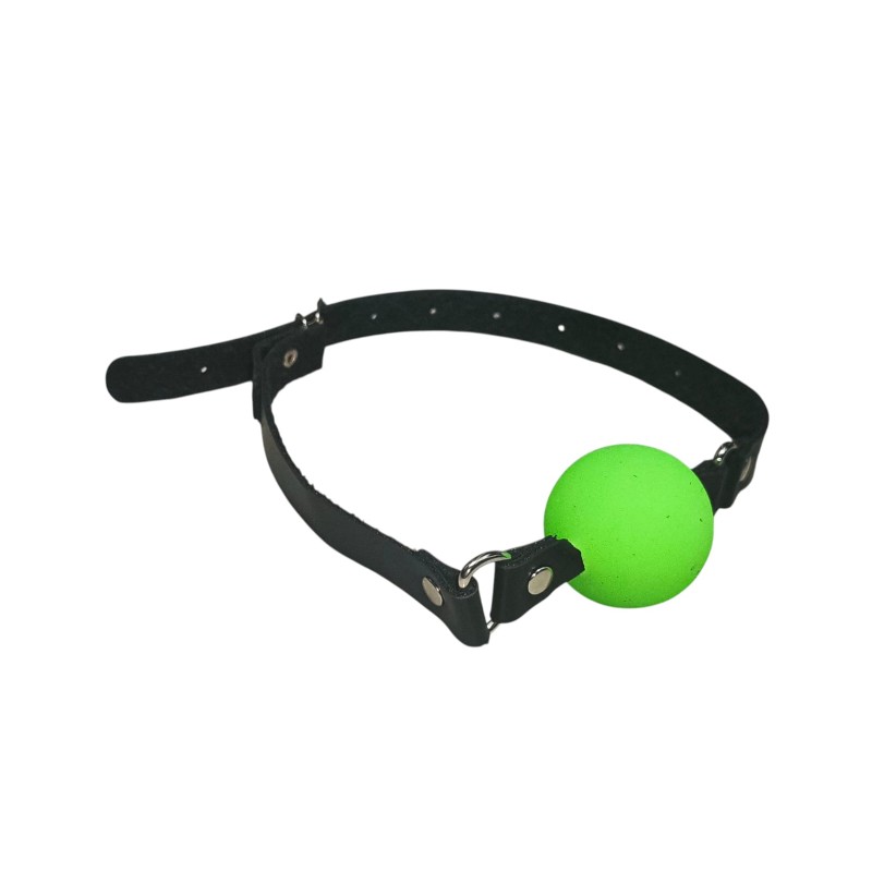 Mordaza verde con forma de bola
