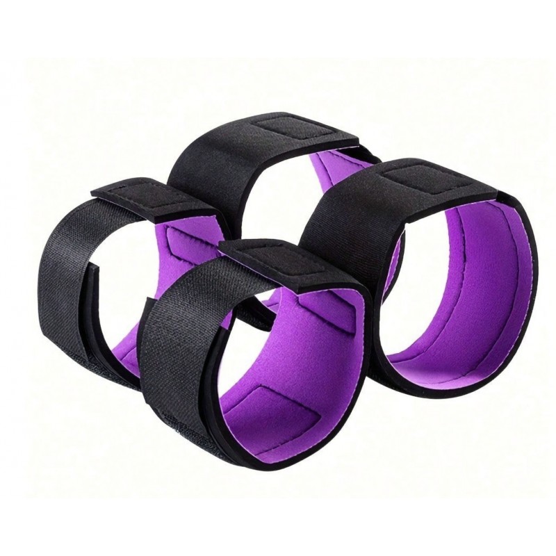 Set de Esposas para Manos y Pies con Correas para Muslos "Bound Restraint" Acolchadas 4 Esposas para manos y pies