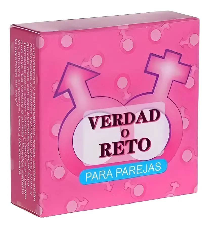 Reverso de la carta del juego verdad o reto parejas con la descripción de las dinámicas de juego